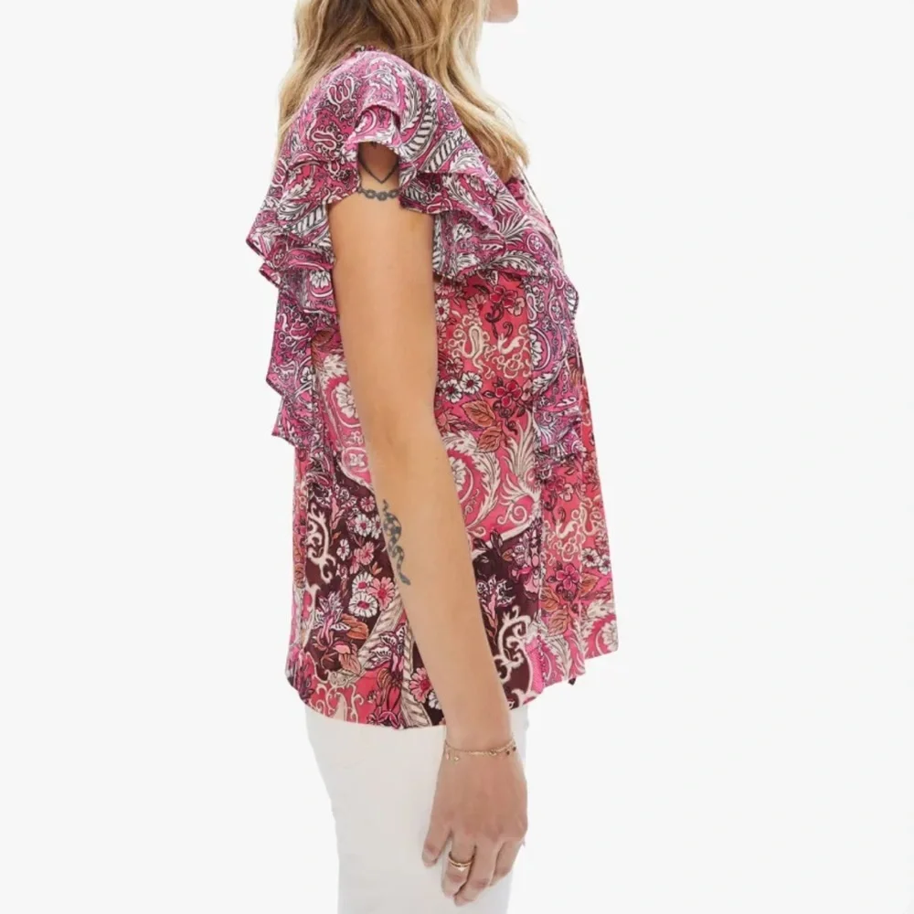 Maria Cher Elena Sleeveless Top in Besalu Pink Size Small - Picture 3 of 12